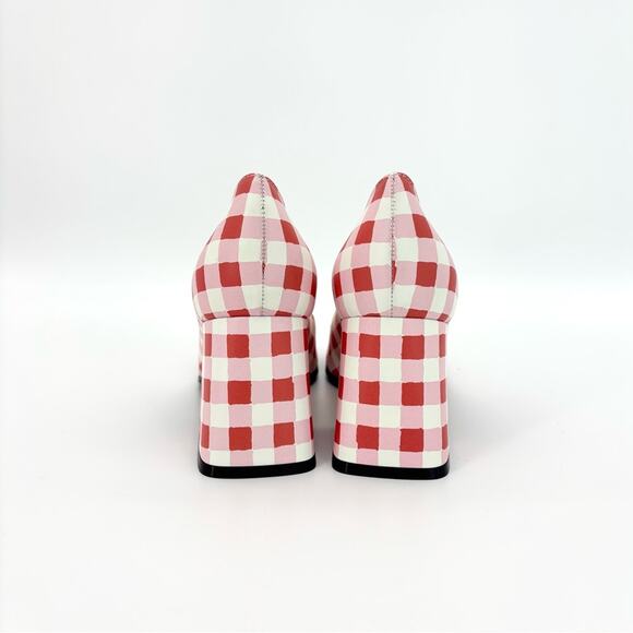 Gucci Baby Horsebit Ken Scott Garden Checkered Platform Heels Pumps 37.5 - Picture 6 of 10